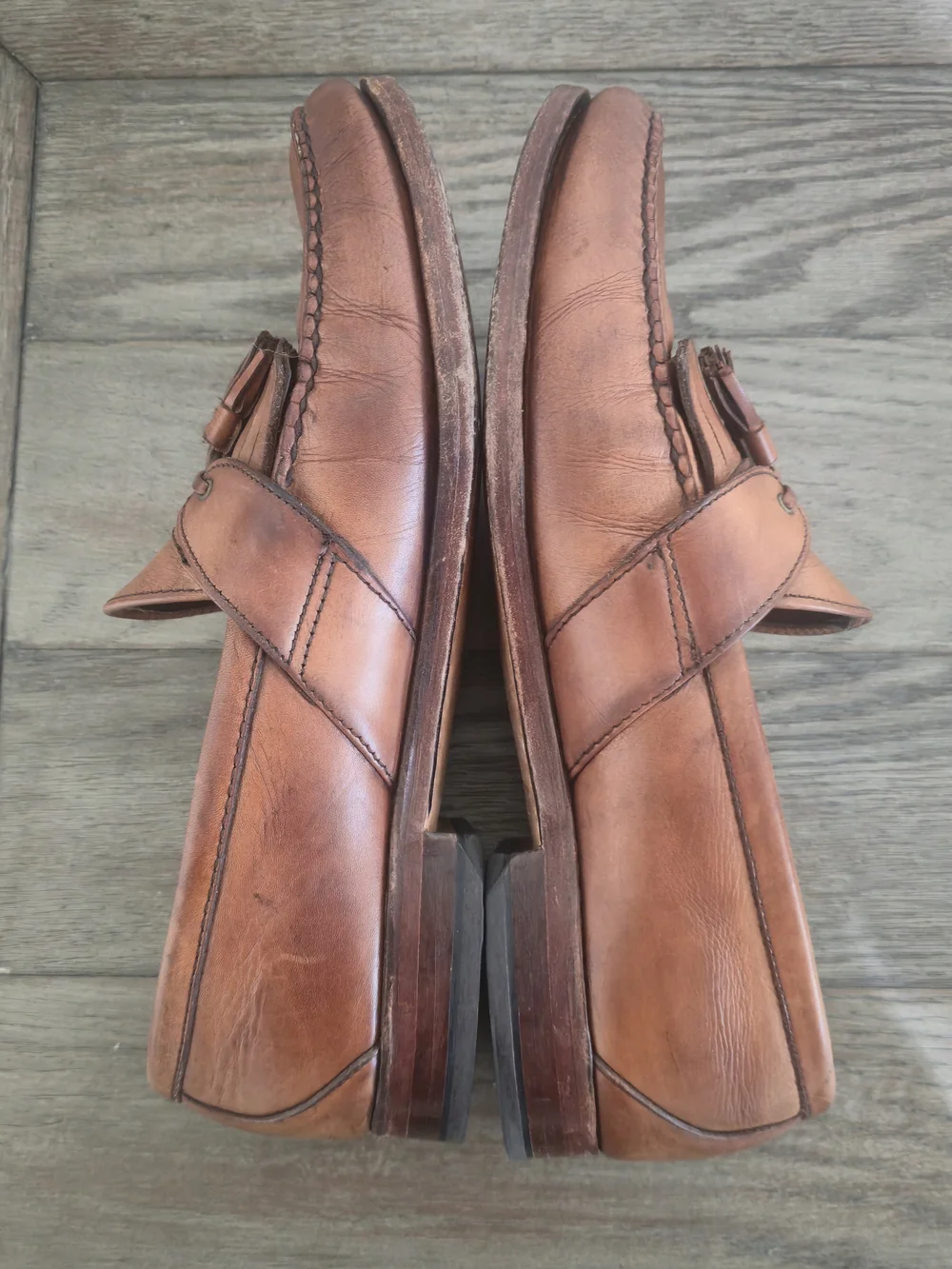 Men's Allen Edmonds Elfield Tassel Loafers Brown Leather 9.5D USA Old Money Prep